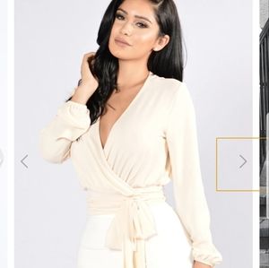 White little lies wrap top FASHION NOVA